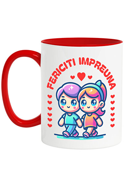 StoryGift Romania Mug with Happy Couple Romantic Walk Text Happy Together, Ce...
