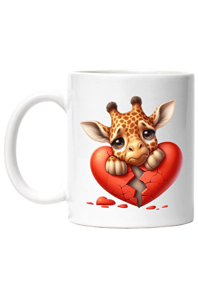 StoryGift Romania Cana cu o girafa care este trista, ilustratie, inima rupta,...