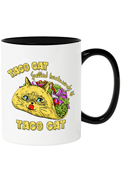StoryGift Romania Cana cu o pisica sub forma de taco cu mesajul "Taco Cat spe...