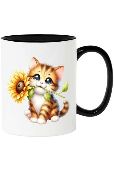 StoryGift Romania Cana cu un pui de tigru care tine o floare | ilustratie | f...