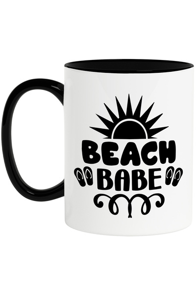 StoryGift Romania Cana cu slapi si soare cu textul "Beach, babe" - plaja iubi...