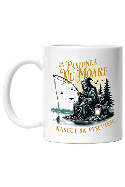 StoryGift Romania Cana Nascut sa Pescuiesc - Pasiunea nu Moare, 330ml, Cerami...