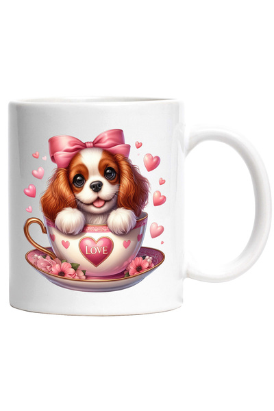 StoryGift Romania Cana cu un catel vesel | ilustratie | limba scoasa | sta in...