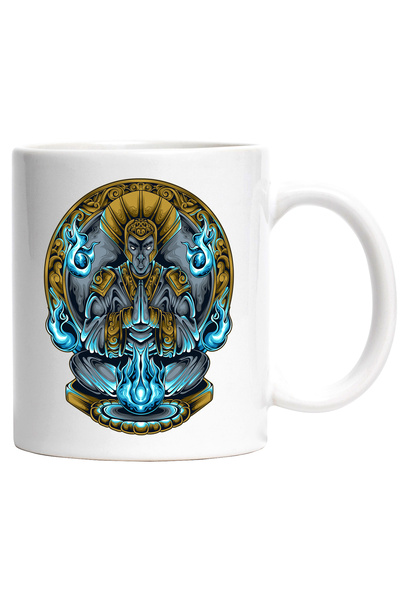 StoryGift Romania Cana Cu Altar, Flacari, Fantasy, Coif, Barbat, Zeitate, Mul...