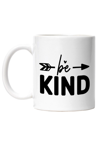 StoryGift Romania Cana cu mesajul in engleza "Be kind" - fii bun cu Maner Alb...