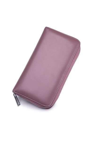 OEM Women's wallet, vienod, Genuine leather, RFID, 20x10.5x3cm, Taro purple