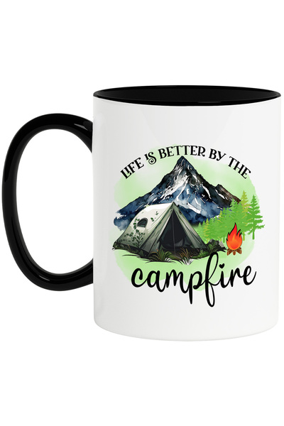 StoryGift Romania Cana cu mesajul "Life is better by the campfire", calatorie...
