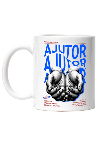 StoryGift Romania Cana Ajutor si Speranta - Cere si ti se va da, 330ml, Ceram...
