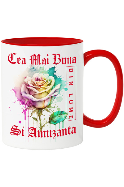StoryGift Romania Cana Cu Textul Cea Mai Buna Si Amuzanta, Din Lume, Floare, ...