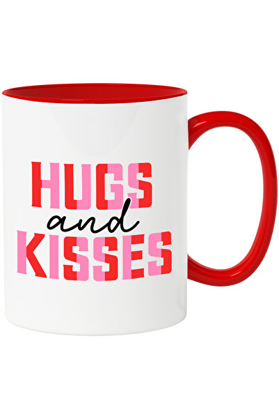 StoryGift Romania Cana cu textul in engleza "Hugs and kisses" - imbratisari s...