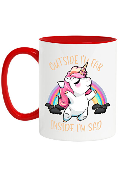 StoryGift Romania Cana cu un unicorn care e bucuros | ilustratie | mesajul "O...