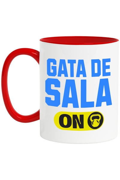 StoryGift Romania Cana cu Buton ON OF Gantera Sport Energie Sanatate Text Gat...