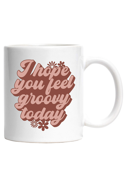 StoryGift Romania Cana cu floricele si mesajul "Sper ca te simti misto azi" c...