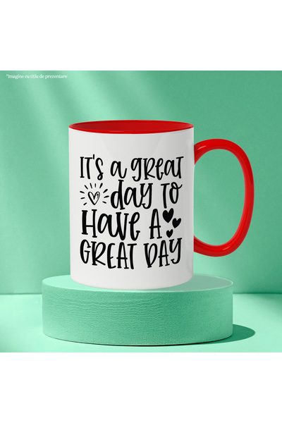 StoryGift Romania Heart mug for those who are having a great day - good mood with Mane, Cu, STG.