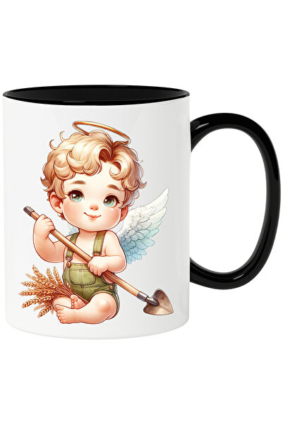 StoryGift Romania Cana cu un bebelus cu aripi care munceste | ilustratie | mu...