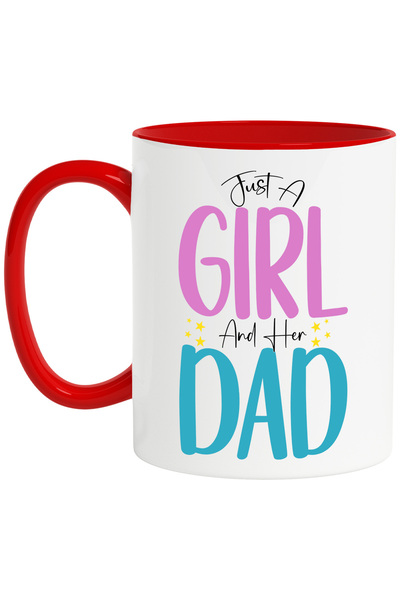 StoryGift Romania Cana cu stelute si textul "Just a girl and her dad" - doar ...