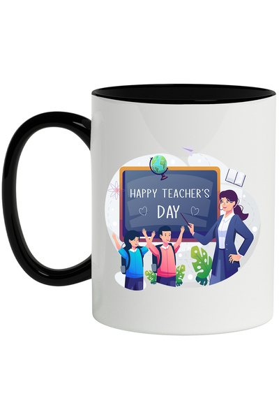 StoryGift Romania Cana Cu Mesaj In Engleza Happy Teacher's Day, Tabla, Ziua P...