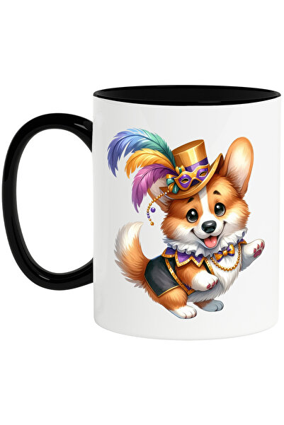 StoryGift Romania Cana cu un catel care danseaza, ilustratie, palarie de circ...