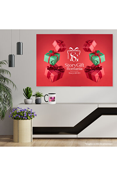 StoryGift Romania Mug with the message "Love, xoxo", lips, roses, Valentine's Day, illustration, pink, With ,STG