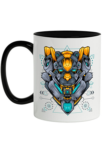 StoryGift Romania Cana Cu Cap De Leopard, Animal, Mecha, Robot, SF, Cyber, Mu...