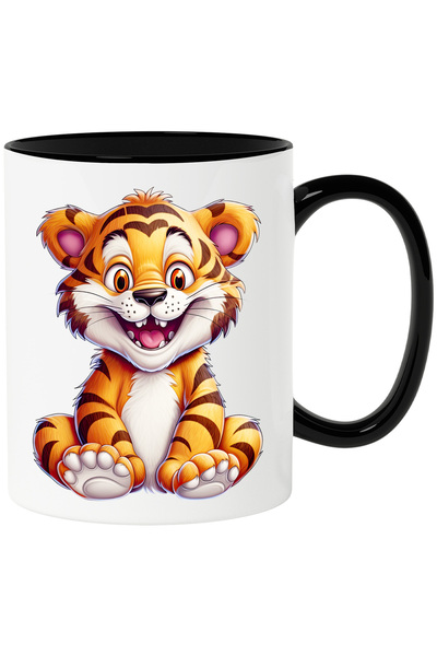 StoryGift Romania Cana cu un tigru vesel | ilustratie | nebunatic | privire n...