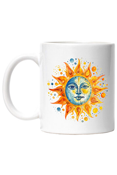 StoryGift Romania Cana cu soarele, astre, stilul hippie, cultura, ilustratie,...