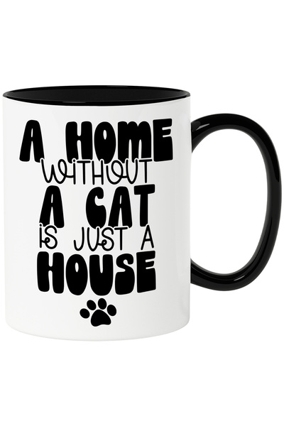 StoryGift Romania Cana cu textul ""Acasa" fara o pisica este doar o casa" - f...