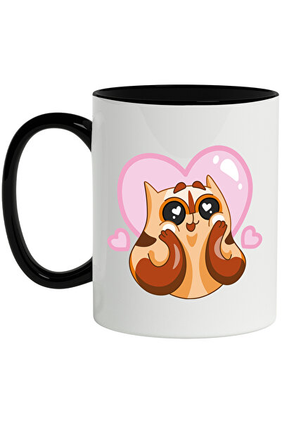 StoryGift Romania Cana Cu Pisica, Indragostita, Inimi, Iubire, Dragoste, Mult...