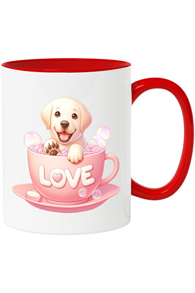 StoryGift Romania Cana cu un catel Golden Retriever | ilustratie | sta intr-o...