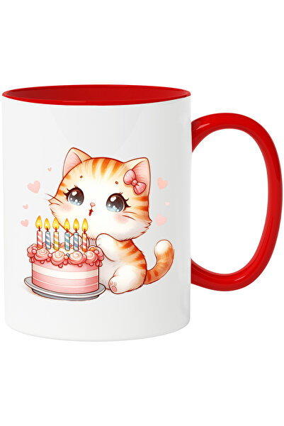 StoryGift Romania Cana cu o pisicuta care sufla in lumanarile de pe tort | zi...
