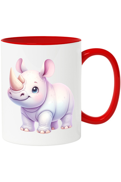 StoryGift Romania Cana cu un rinocer vesel | ilustratie | animal salbatic | t...