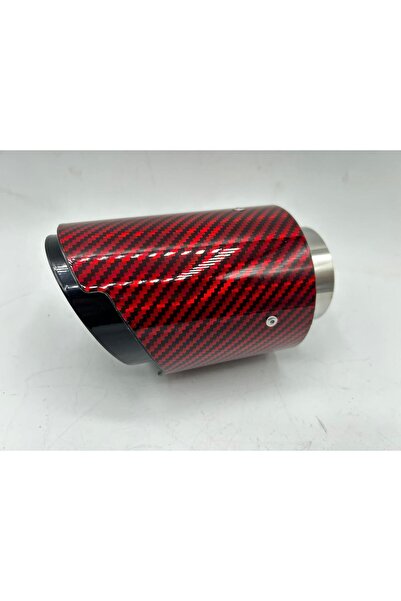 Monlion MONLİON KIRMIZI KARBON EGZOZ UCU GİRİŞ ÇAPI60mm,ÇIKIŞ ÇAPI 89mm TEKLİ
