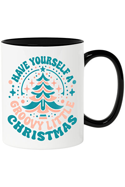 StoryGift Romania Cana cu brad de Craciun cu mesajul "Have yourself a groovy ...