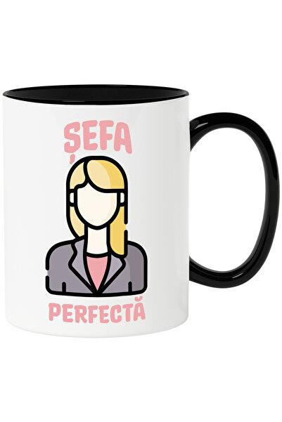 StoryGift Romania Cana sefa perfecta, contur feminin, loc de munca, femeie li...