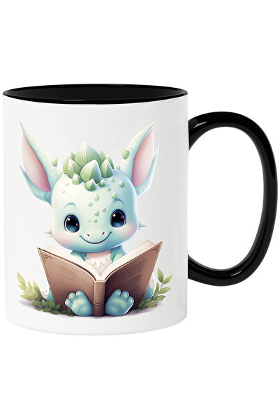 StoryGift Romania Cana cu un dinozaur micut | verde | citeste o carte | ilust...