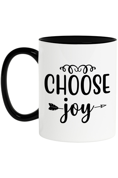 StoryGift Romania Cana cu mesaj care te indeamna sa alegi bucuria cu Maner Ne...