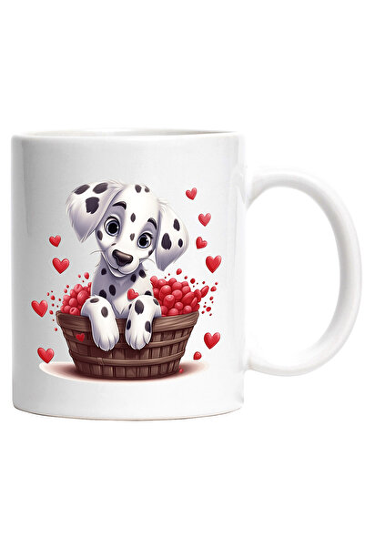 StoryGift Romania Cana cu un catel Dalmatian care sta intr-o copaita | ilustr...