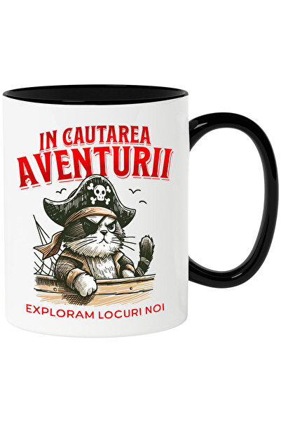 StoryGift Romania Cana cu Pisica Cu Palarie De Pirat Si Corabie Text In Cauta...