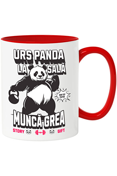StoryGift Romania Cana urs panda la sala munca grea dar tot pufos, gym, haios...