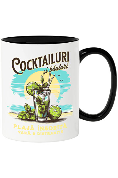 StoryGift Romania Cocktails and drinks mug. Sunny beach, 330ml, Ceramic with ...