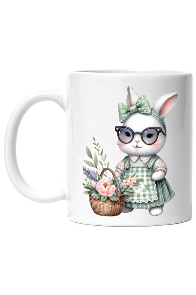 StoryGift Romania Cana cu o iepuroaica in rochita, ilustratie, cosulet cu flo...