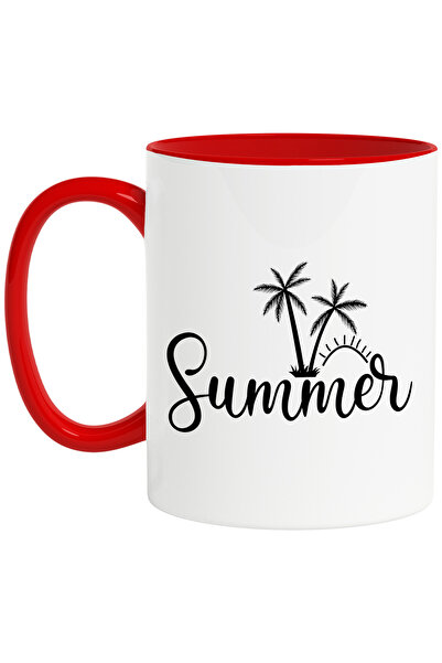 StoryGift Romania Cana cu palmieri si soare cu cuvantul "Summer" - vara caldu...