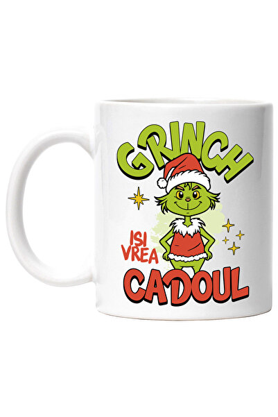 StoryGift Romania Cana cu Grinch In Costum Mos Craciun Text Haios Isi Vrea Ca...