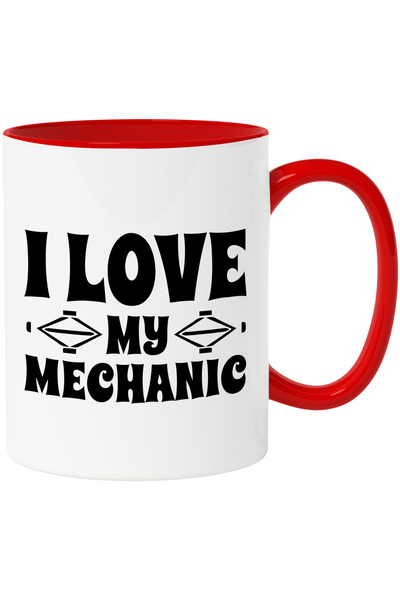 StoryGift Romania Cana pentru femeile care isi iubesc mecanicii cu Maner Rosu...