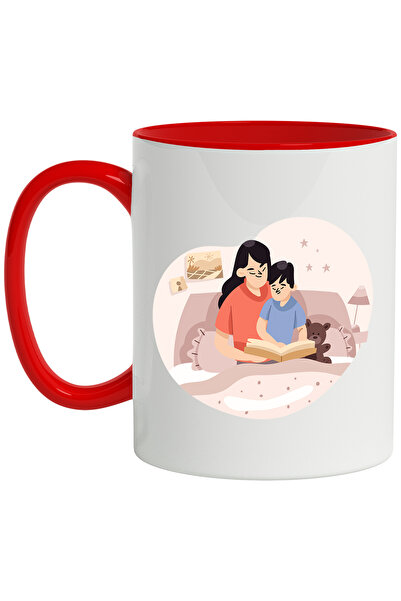 StoryGift Romania Cana Cu Carte, Parinte, Copil, Familie, Pat, Urs De Plus, P...