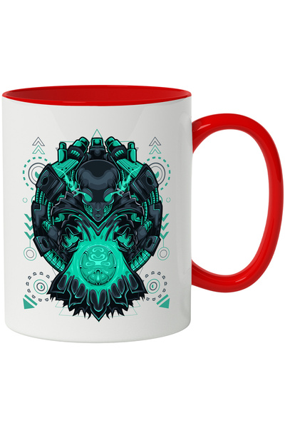 StoryGift Romania Cana Cu Extraterestru, Robot, Mecha, Cyberpunk, Geometric, ...