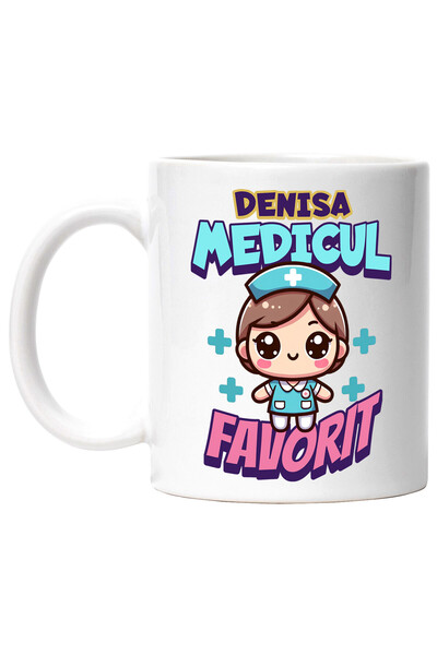 StoryGift Romania Cana cu Asistenta medicala Cu Tinuta Albastra Text Denisa M...
