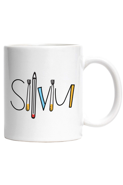 StoryGift Romania Cana Cu Numele Silviu, si Mesaj Amuzant, Curios, Sociabil, ...