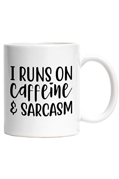 StoryGift Romania Cana cu mesajul "Eu "functionez" cu sarcasm si cafeina" - c...