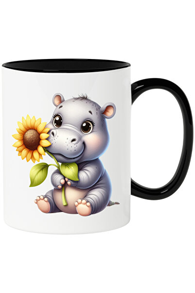 StoryGift Romania Cana cu un pui de hipopotam fericit | ilustratie | tine o f...